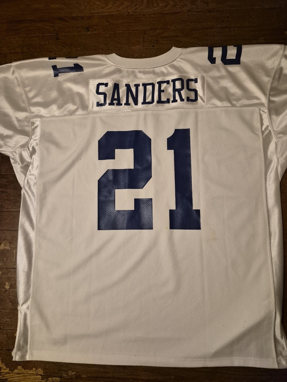 Dallas Cowboys Deion Sanders Mens Mitchell & Ness White Blue Sz 60 Or 4XL Jersey - Picture 3 of 10